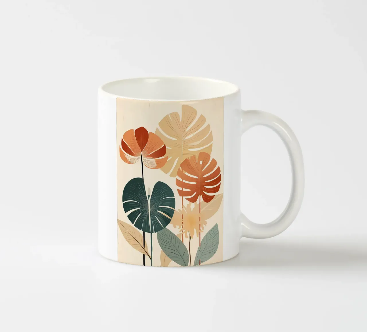 foglie di monstera tropicale tazza in ceramica da Patrick L Lord