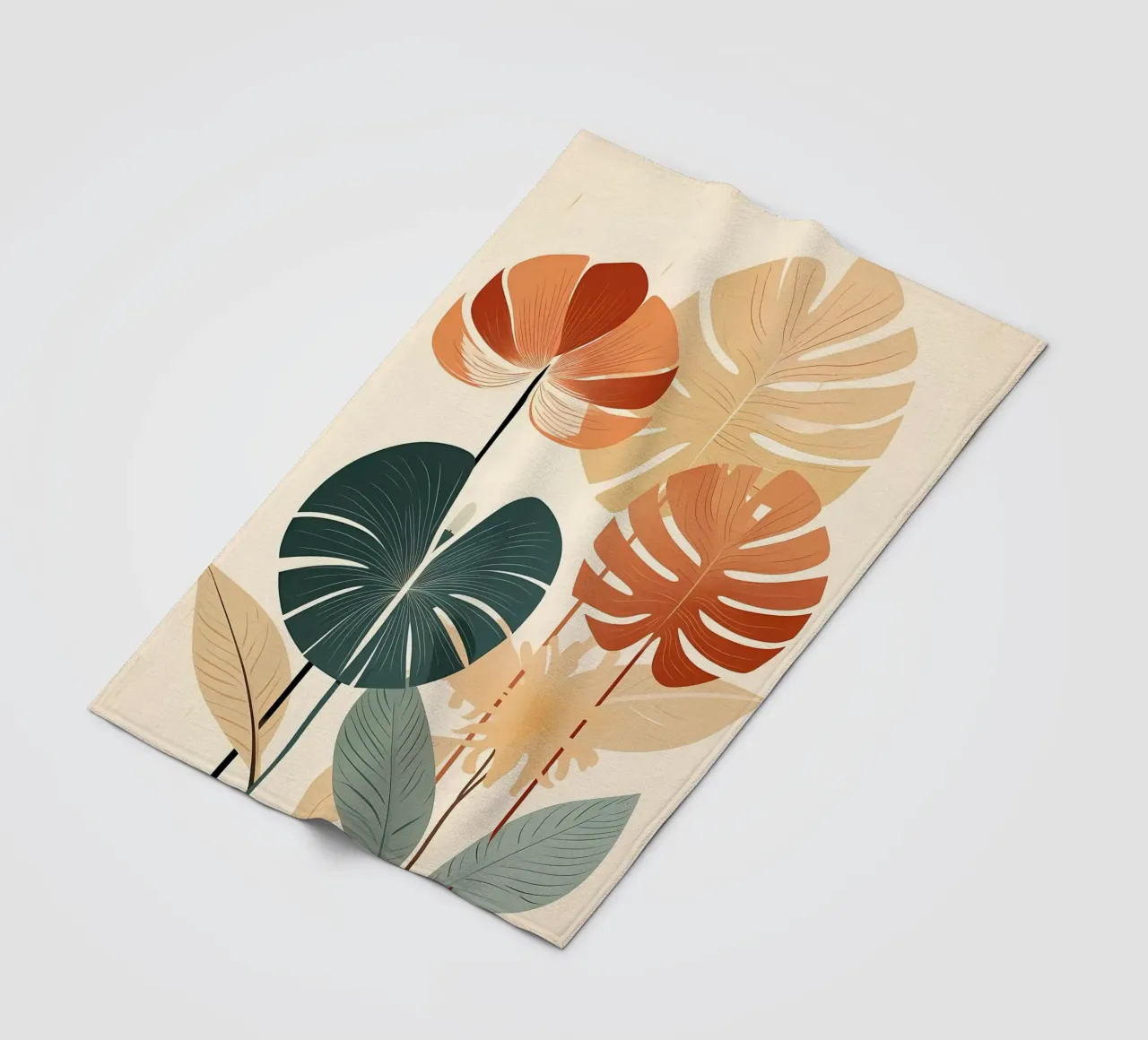 foglie di monstera tropicale coperta in pile da Patrick L Lord
