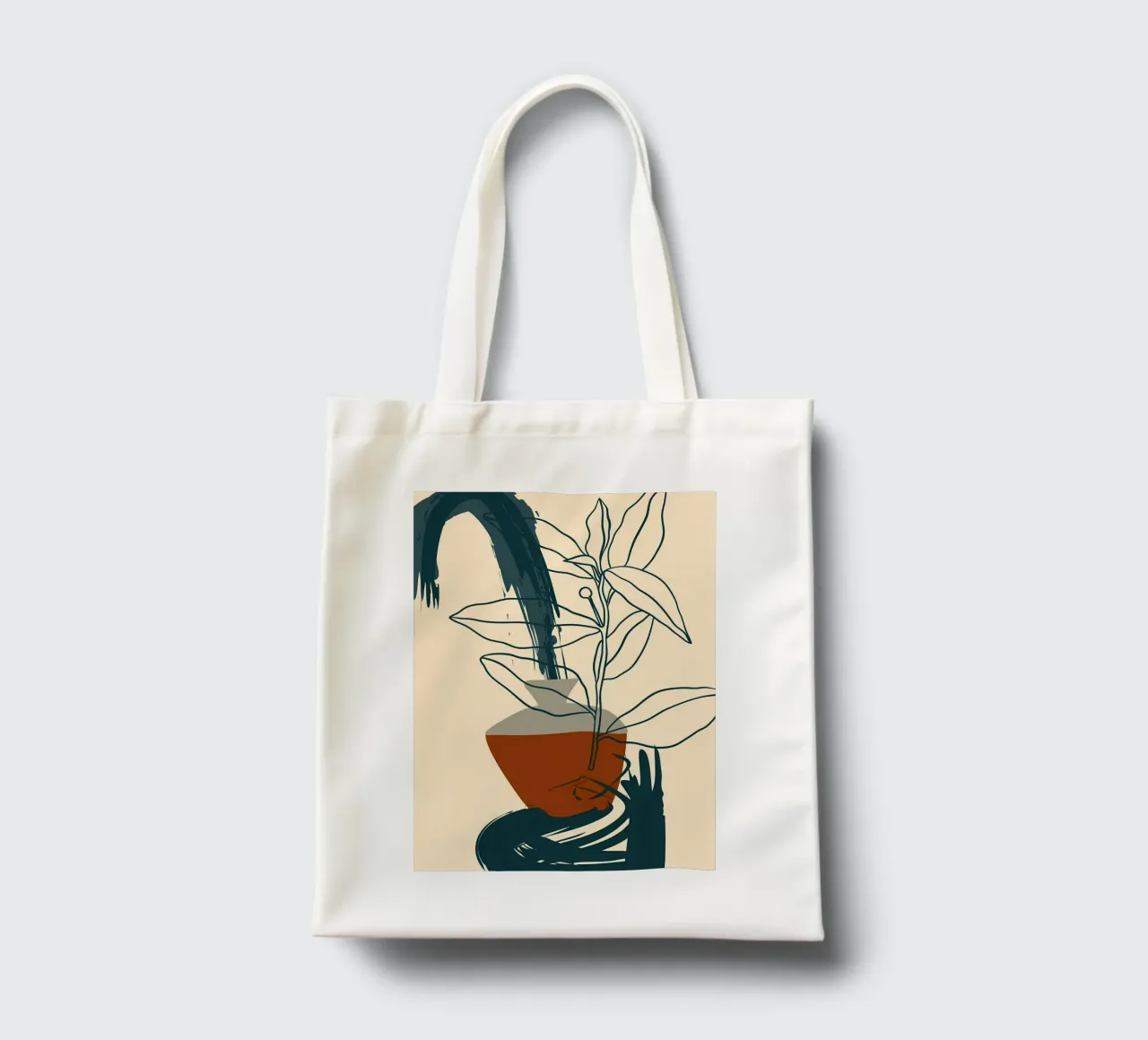 pianta a foglia in vaso borsa in juta da Patrick L Lord