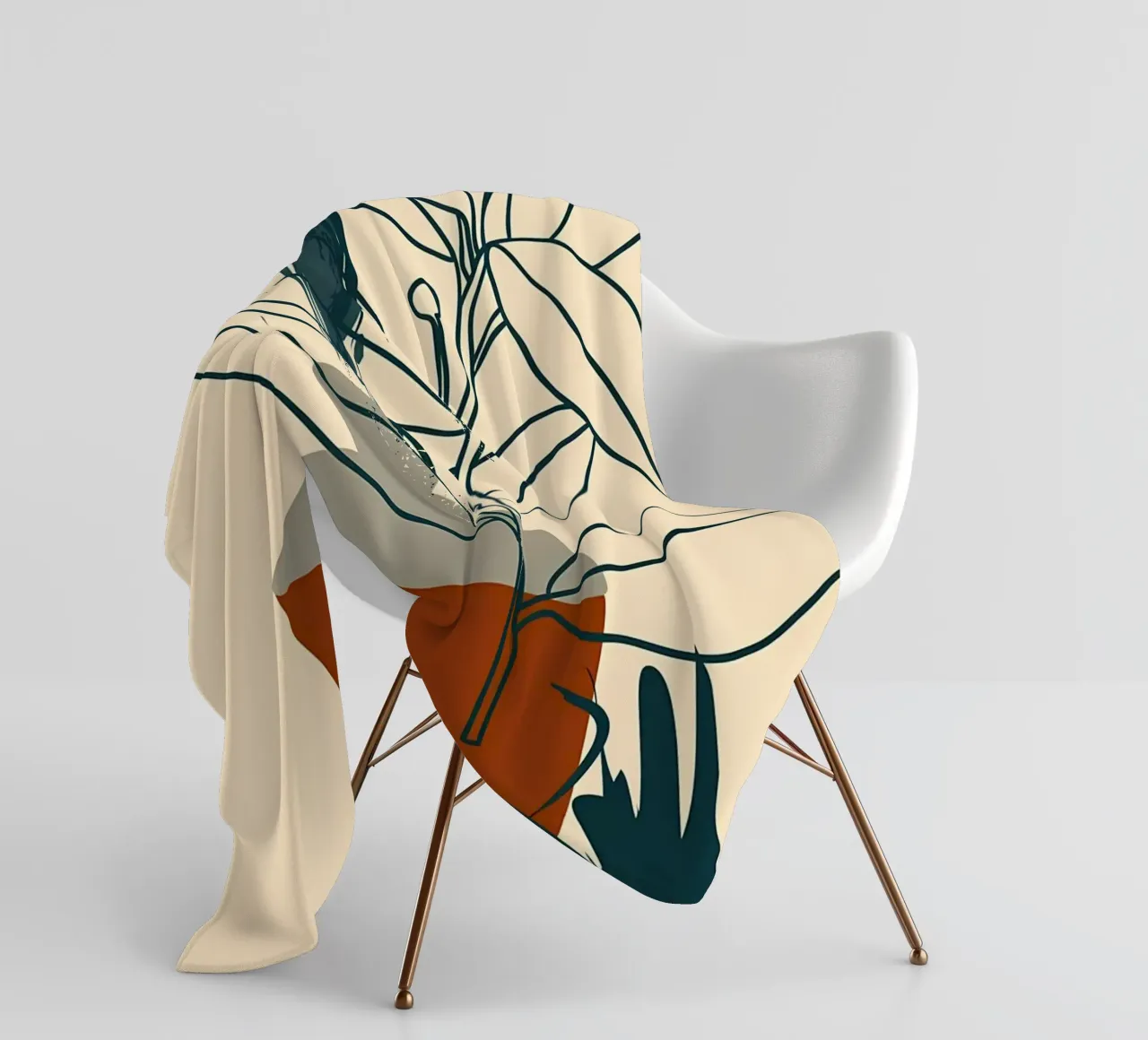 pianta a foglia in vaso coperta in pile da Patrick L Lord