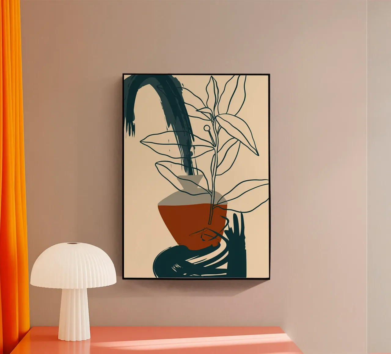pianta a foglia in vaso plexiglass da Patrick L Lord