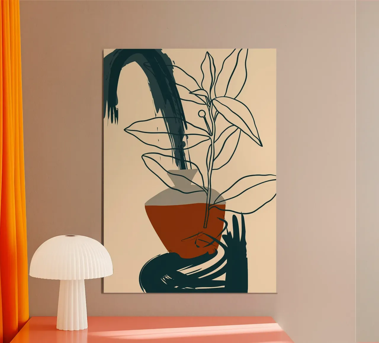 pianta a foglia in vaso carta hahnemühle da Patrick L Lord