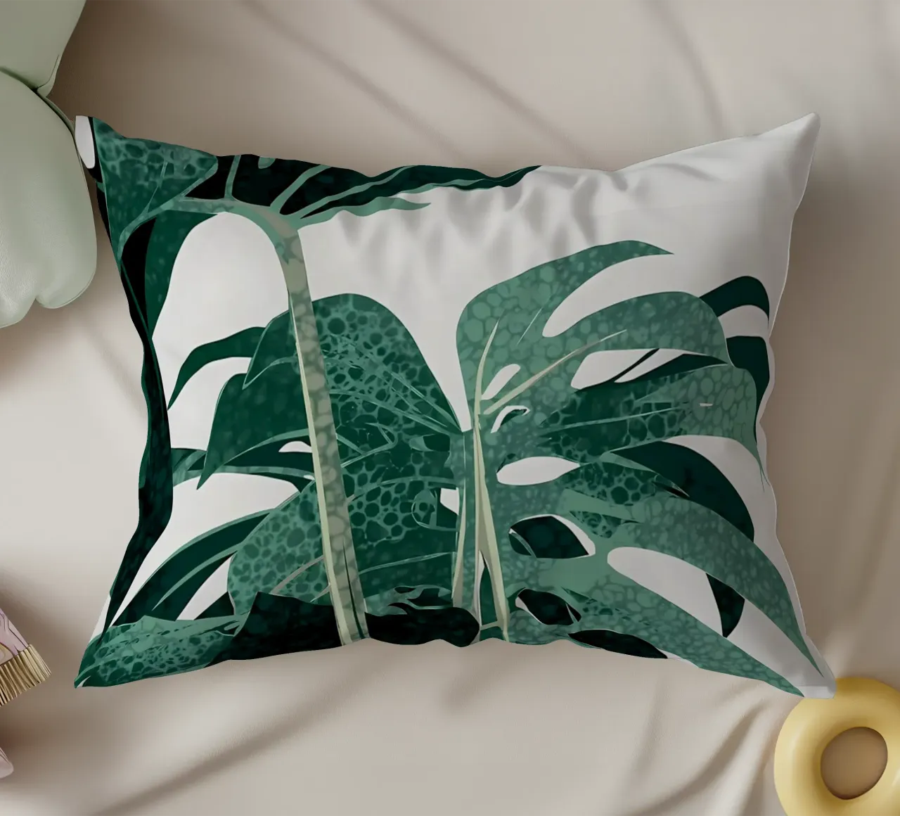 monstera tropicale foglie cuscino da Patrick L Lord