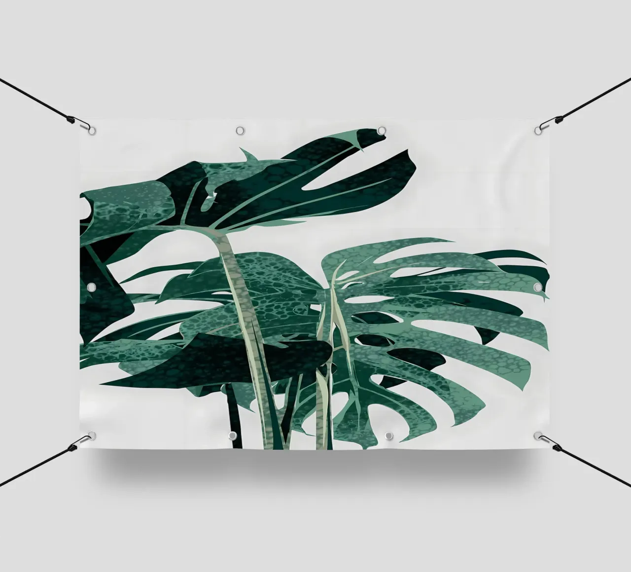 monstera tropicale foglie telo in pvc da Patrick L Lord