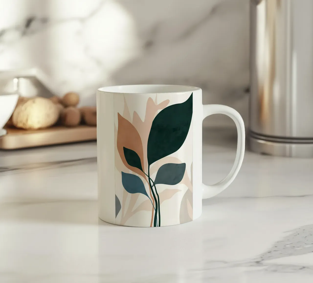 foglie fogliame botanico tazza in ceramica da Robert Wiesner