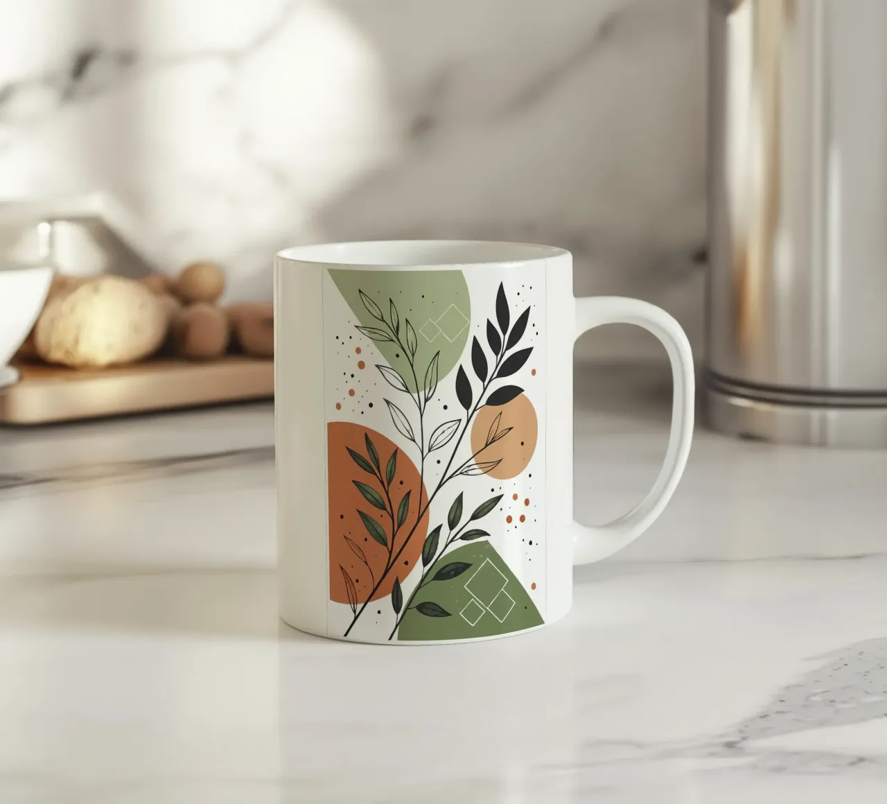 rami di gronda forme geometriche tazza in ceramica da Robert Wiesner