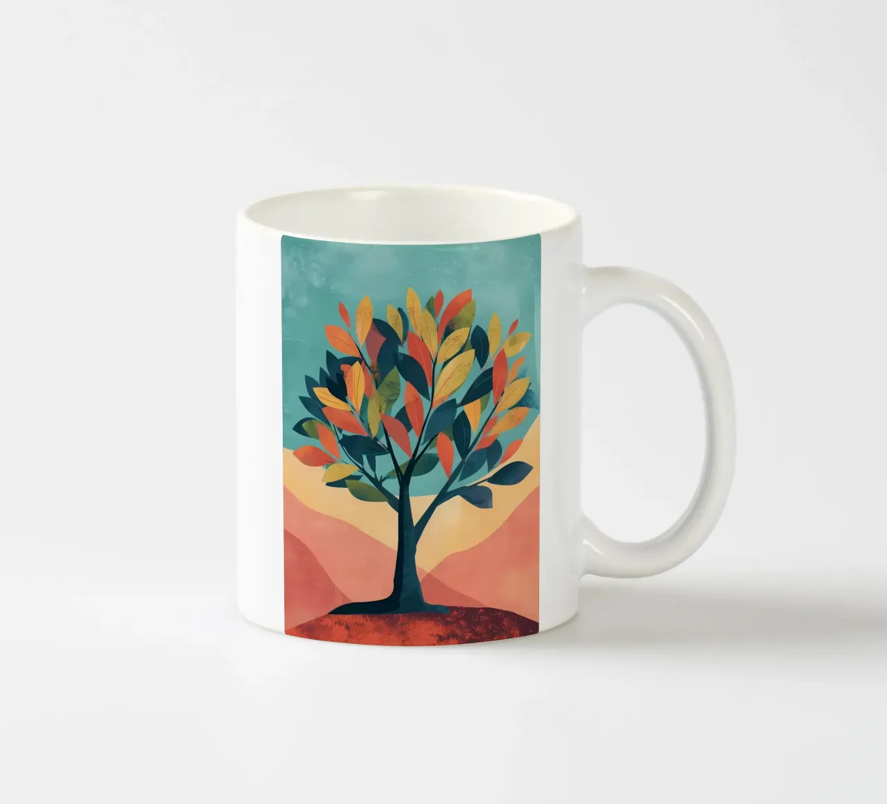 albero foglie rami tazza in ceramica da Robert Wiesner