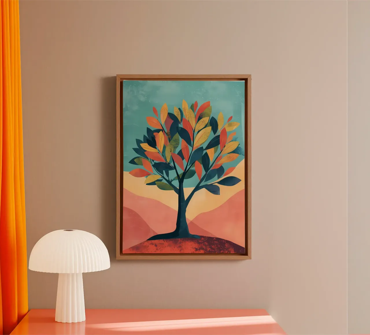 tree leaves branches canvas by Robert Wiesner