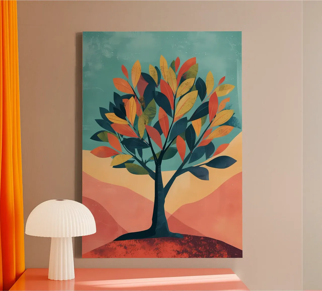 tree leaves branches canvas by Robert Wiesner