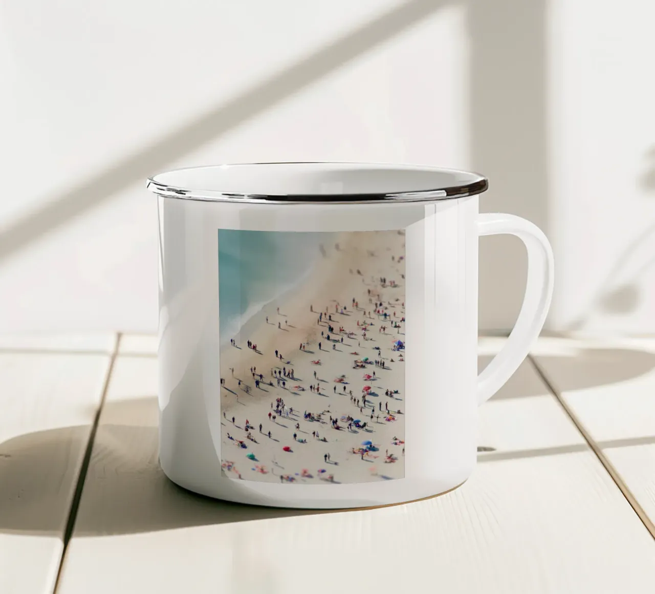Beach Daydream – Abstract Aerial Photography tazza in smalto da Nadjaa