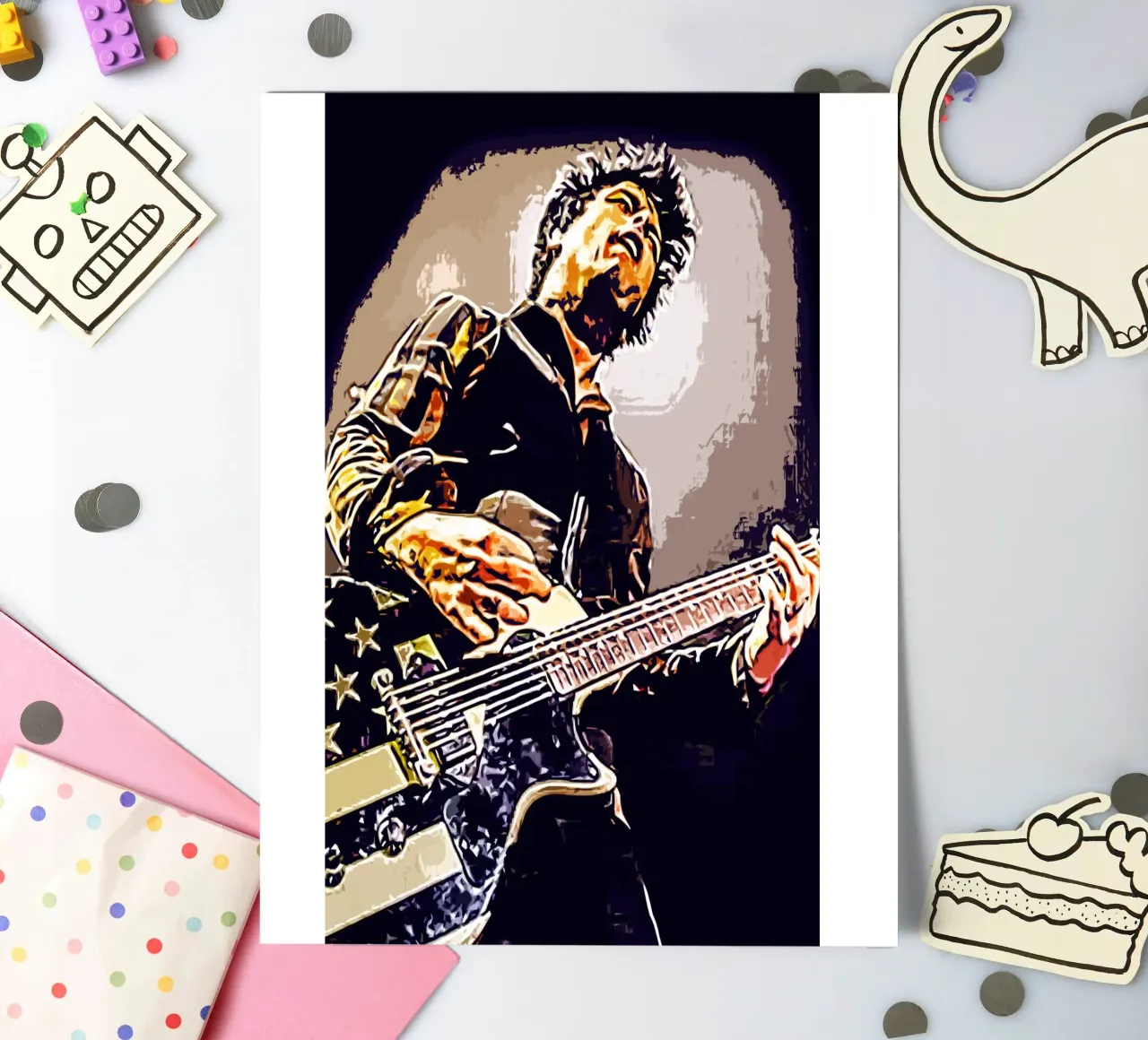 Billie Joe Armstrong Green Day Band Musik Kunst Stickerbogen von music soul