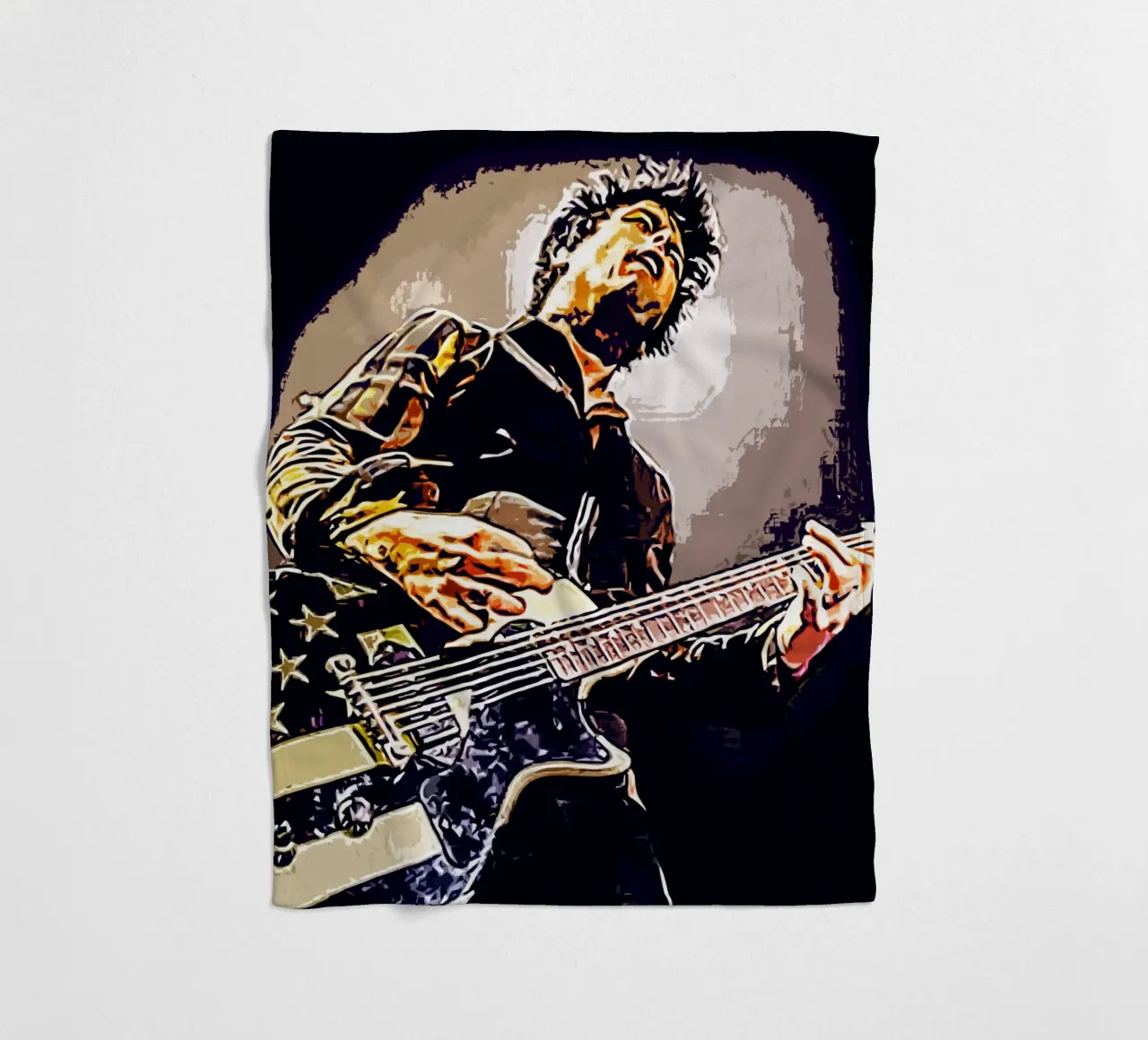 Billie Joe Armstrong green day band music Art fleece blanket by music soul