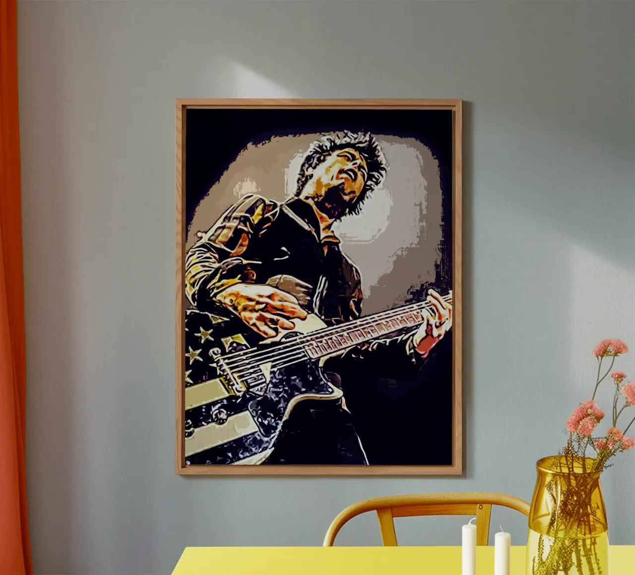 Billie Joe Armstrong green day band music Art alu-dibond by music soul