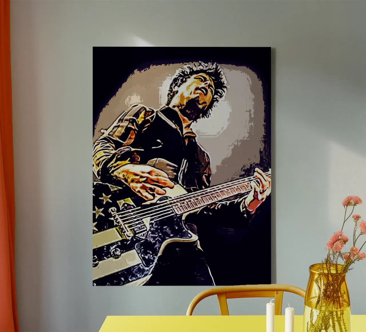 Billie Joe Armstrong green day band music Art canvas by music soul