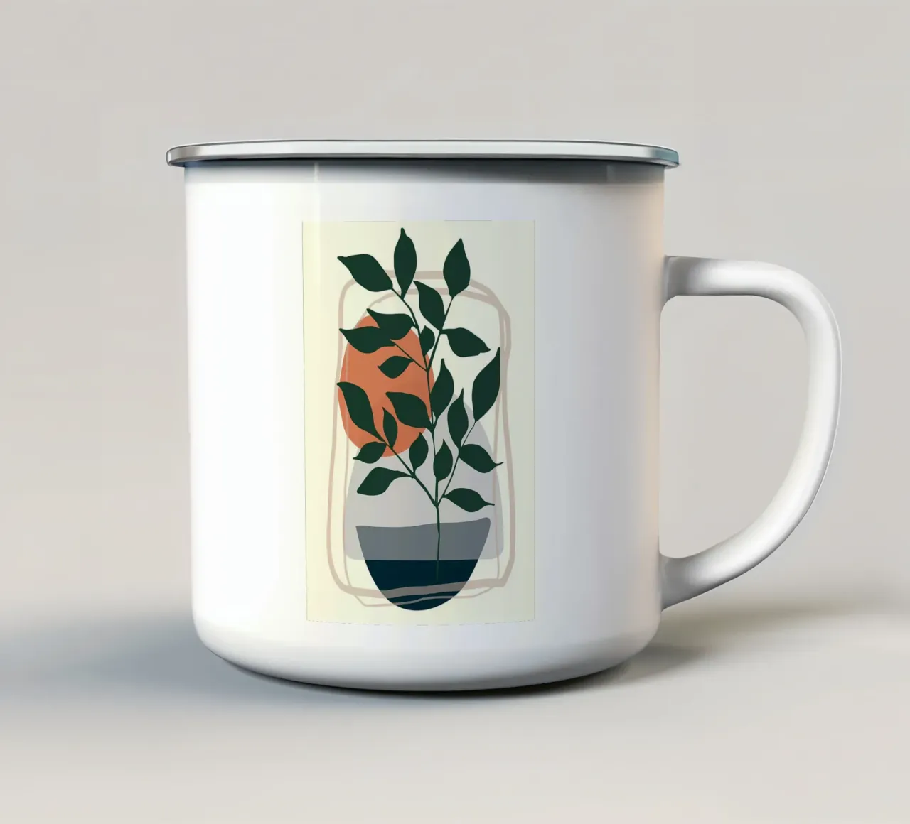 foglie pianta botanica tazza in smalto da Robert Wiesner