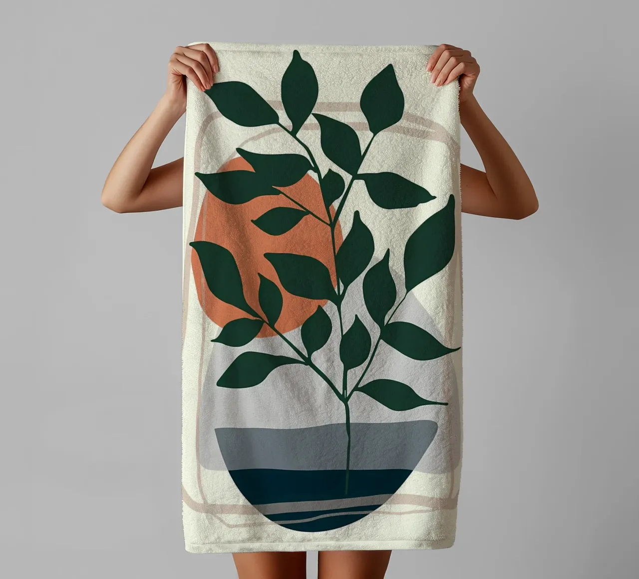 bladeren plant botanisch badhanddoek van Robert Wiesner