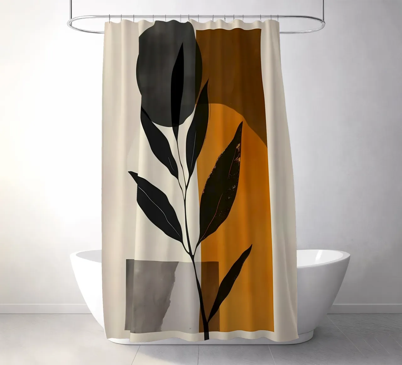 foglie forme geometriche tenda da doccia da Robert Wiesner