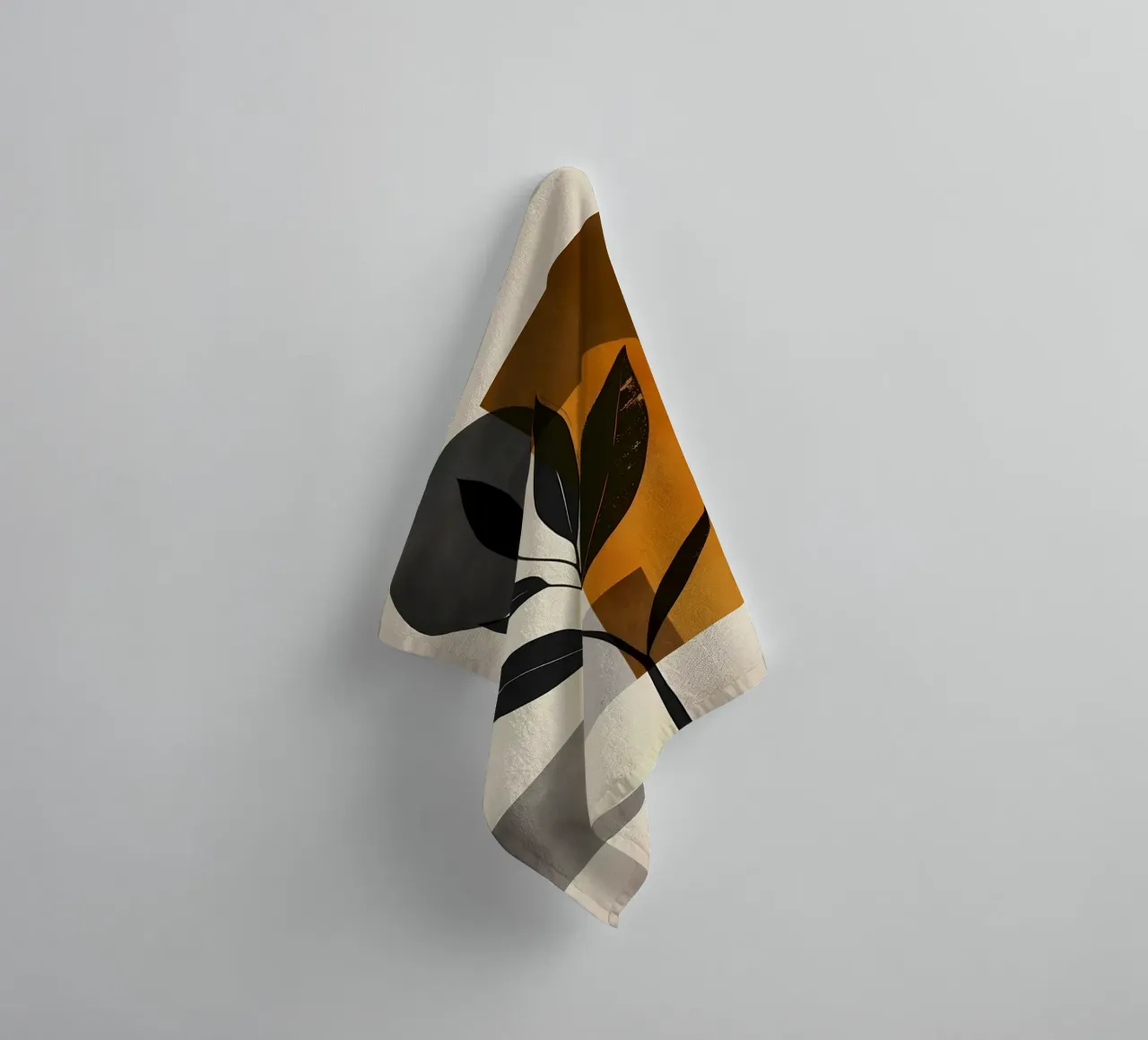 foglie forme geometriche asciugamano da bagno da Robert Wiesner