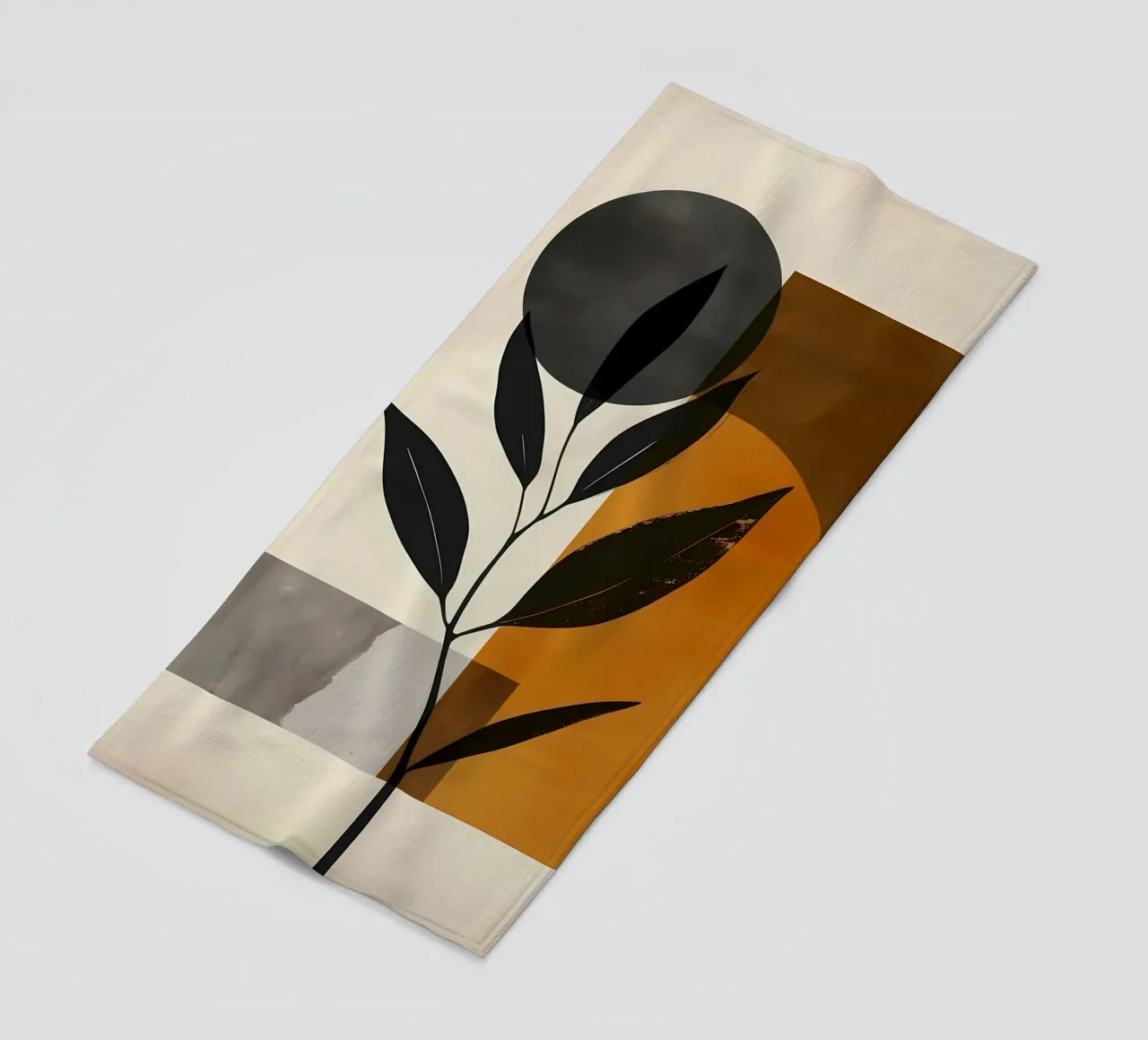 foglie forme geometriche telo mare da Robert Wiesner