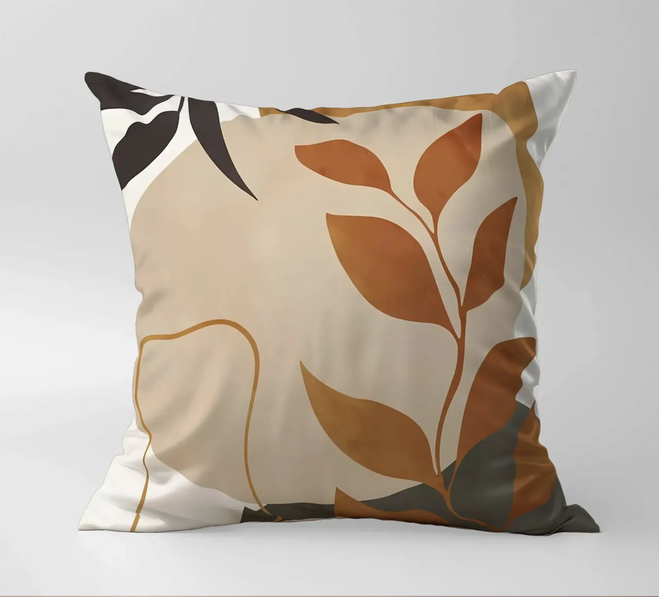 leaves plant foliage nature decorative cushion by Robert Wiesner