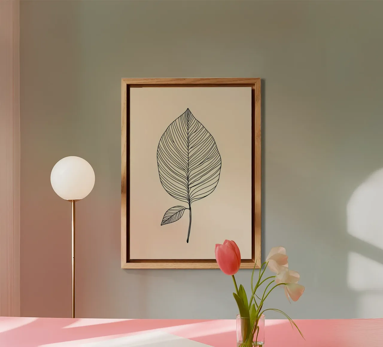 leaf botanical nature line forex plate by Robert Wiesner