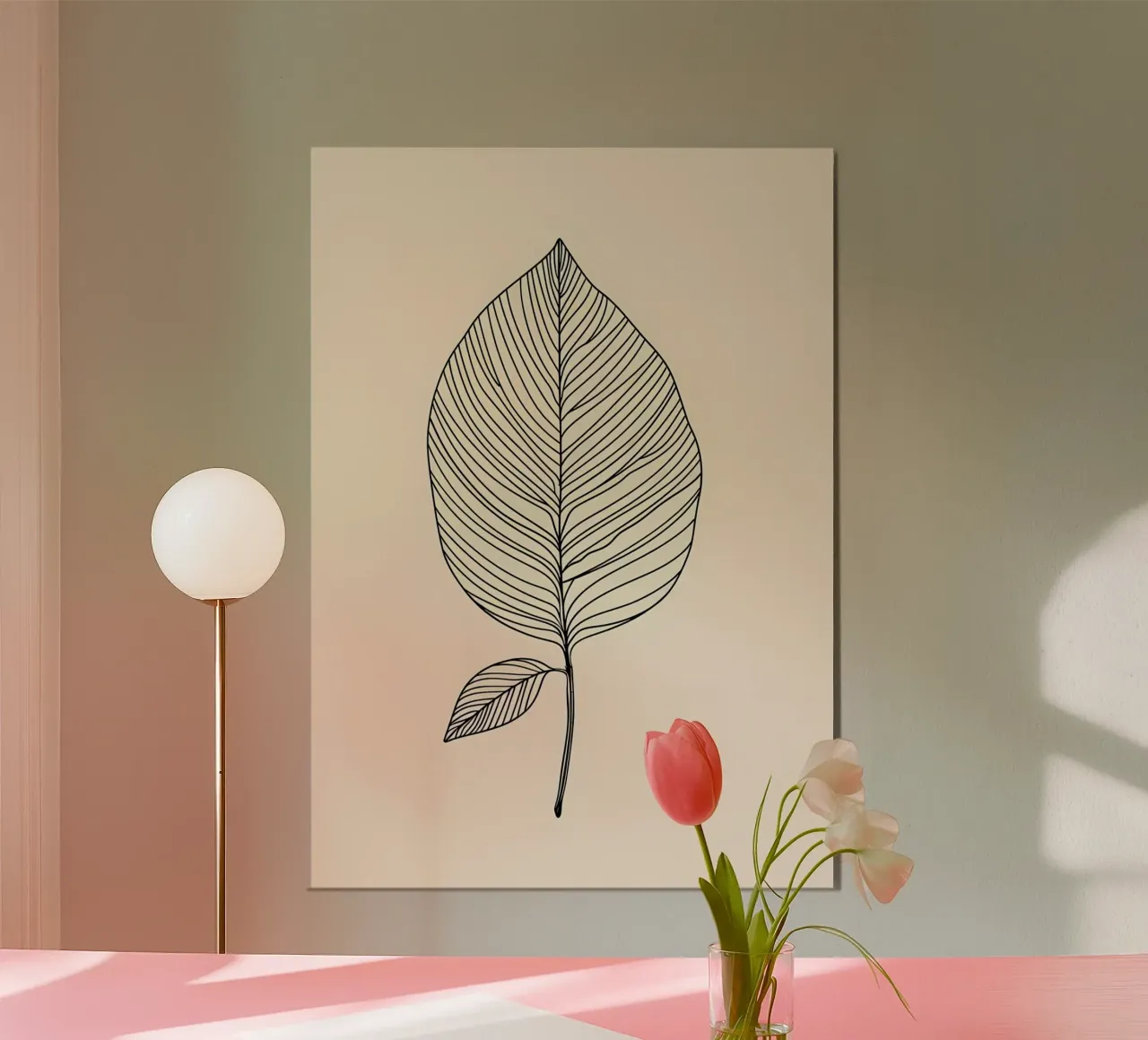 leaf botanical nature line forex plate by Robert Wiesner
