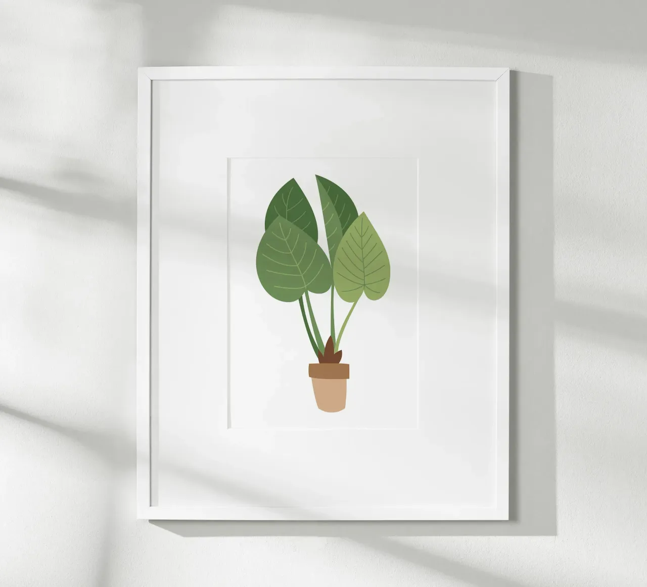 pianta in vaso foglie pianta verde poster con telaio in legno da Patrick L Lord