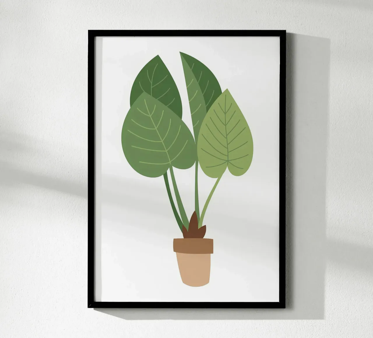 pianta in vaso foglie pianta verde poster con telaio in legno da Patrick L Lord