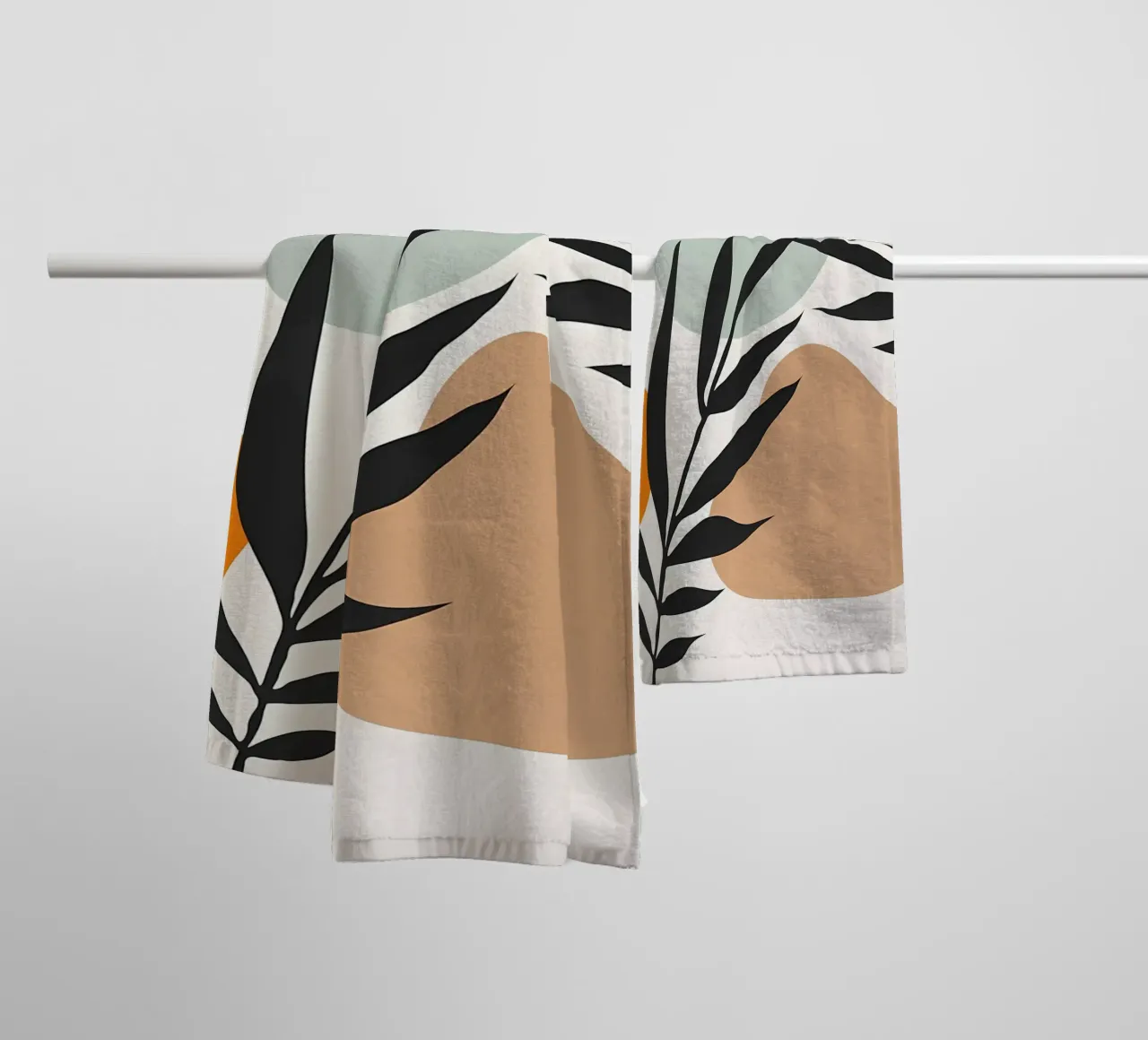 leaves abstract shapes foliage towel by Patrick L Lord