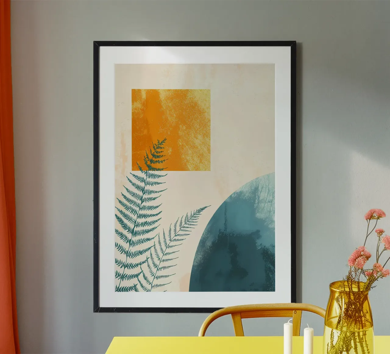 fern leaf plant nature poster with aluminum frame by Patrick L Lord