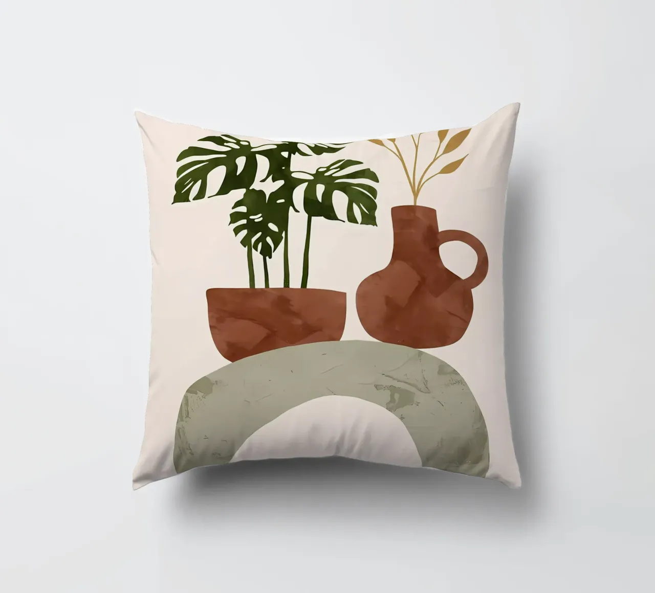monstera in vaso cuscino da Patrick L Lord