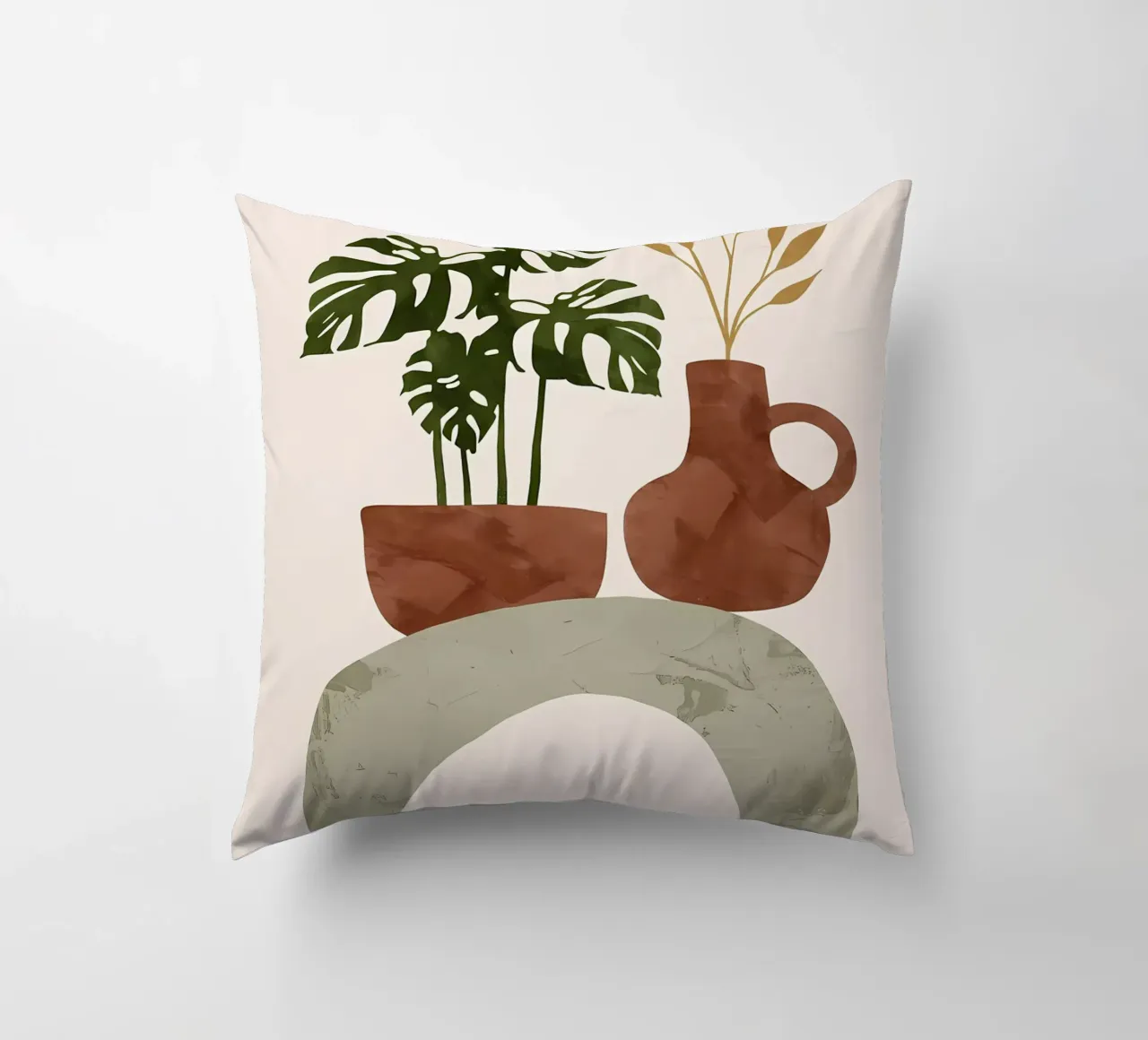 monstera in vaso cuscino da Patrick L Lord