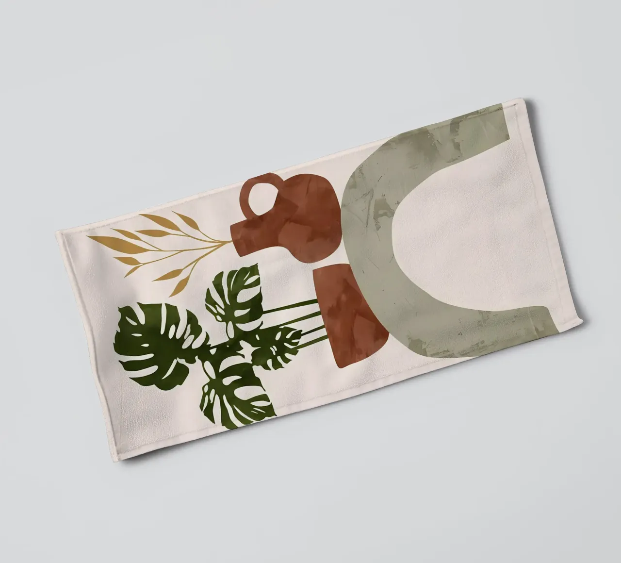 monstera in vaso asciugamano da bagno da Patrick L Lord