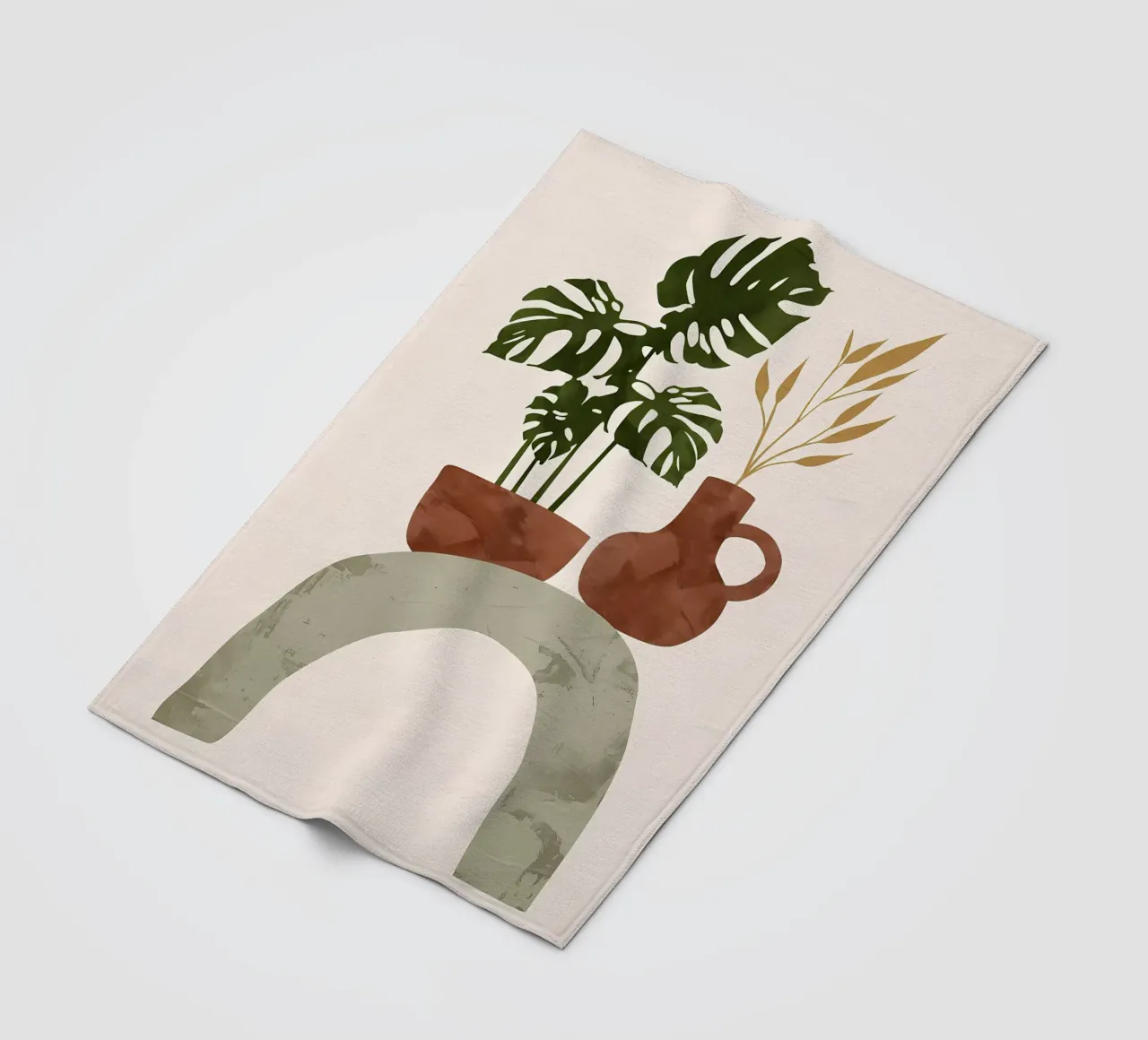 monstera in vaso coperta in pile da Patrick L Lord