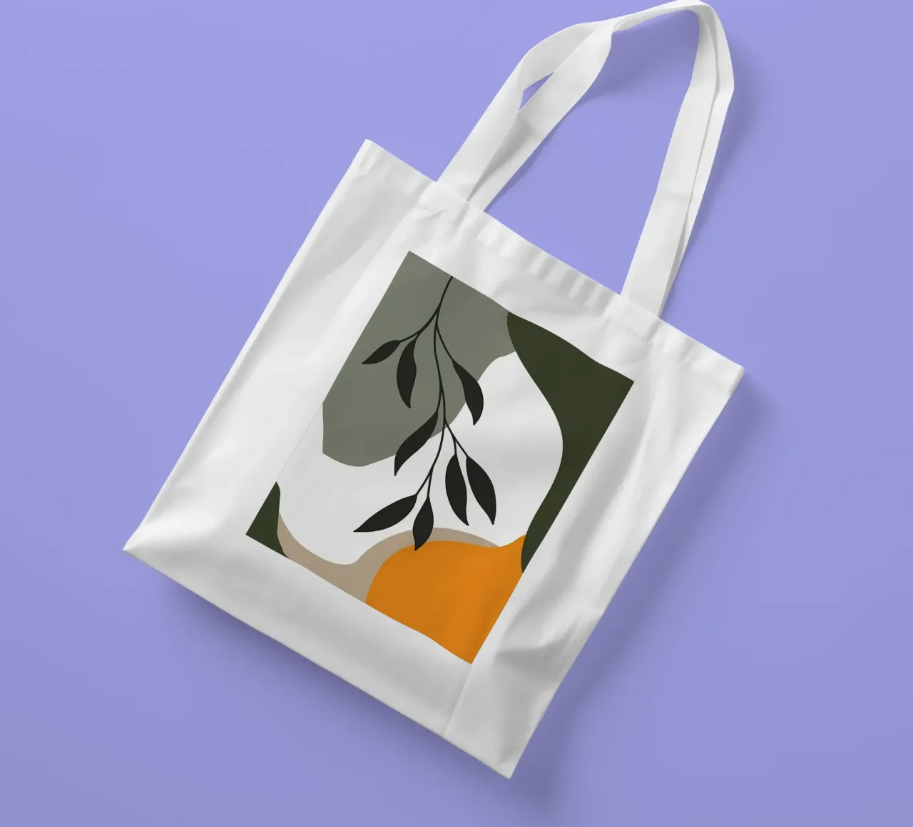 leaf branch silhouette organic tote bag by Patrick L Lord
