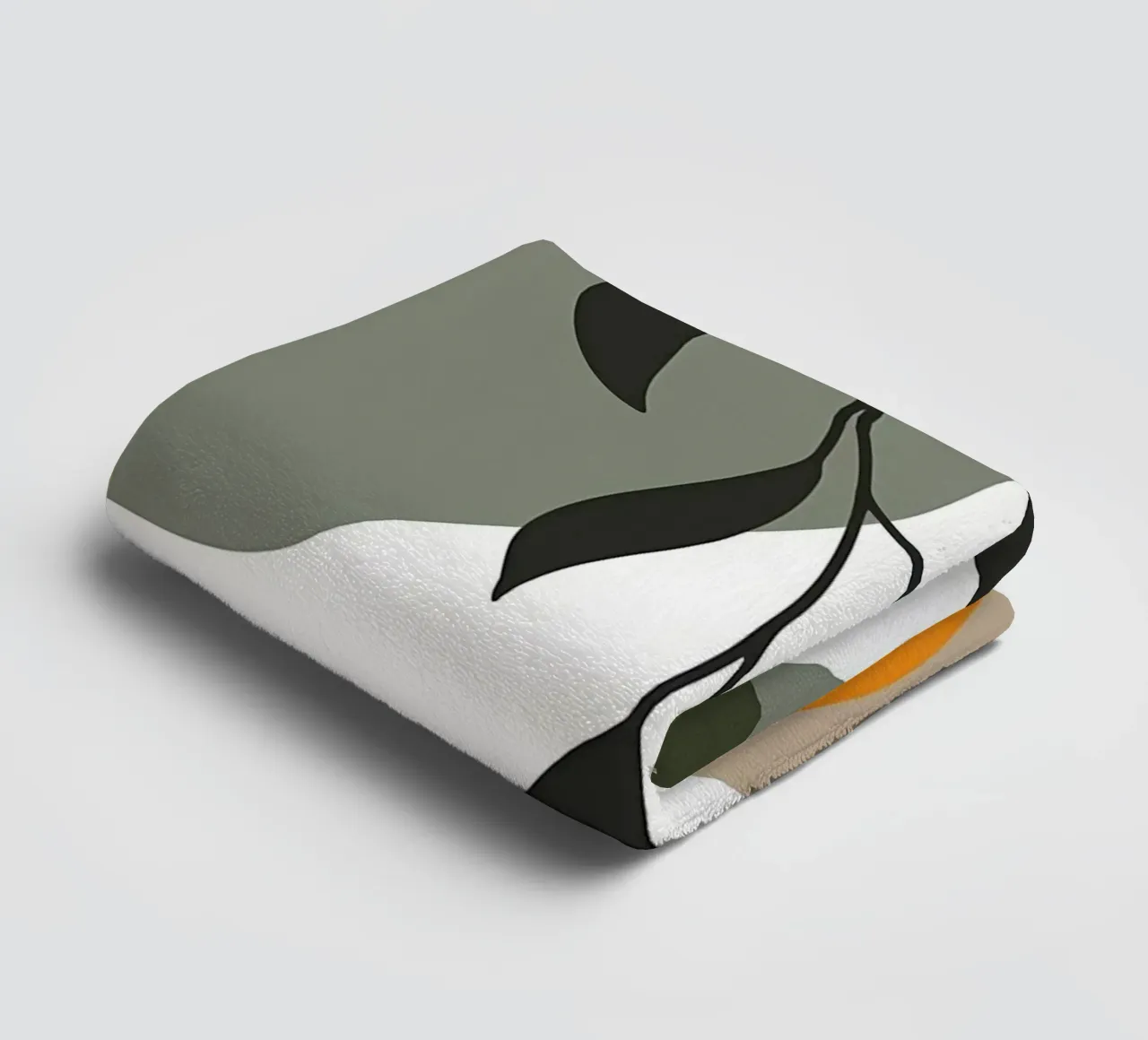 Blatt Zweig Silhouette organisch Handtuch von Patrick L Lord