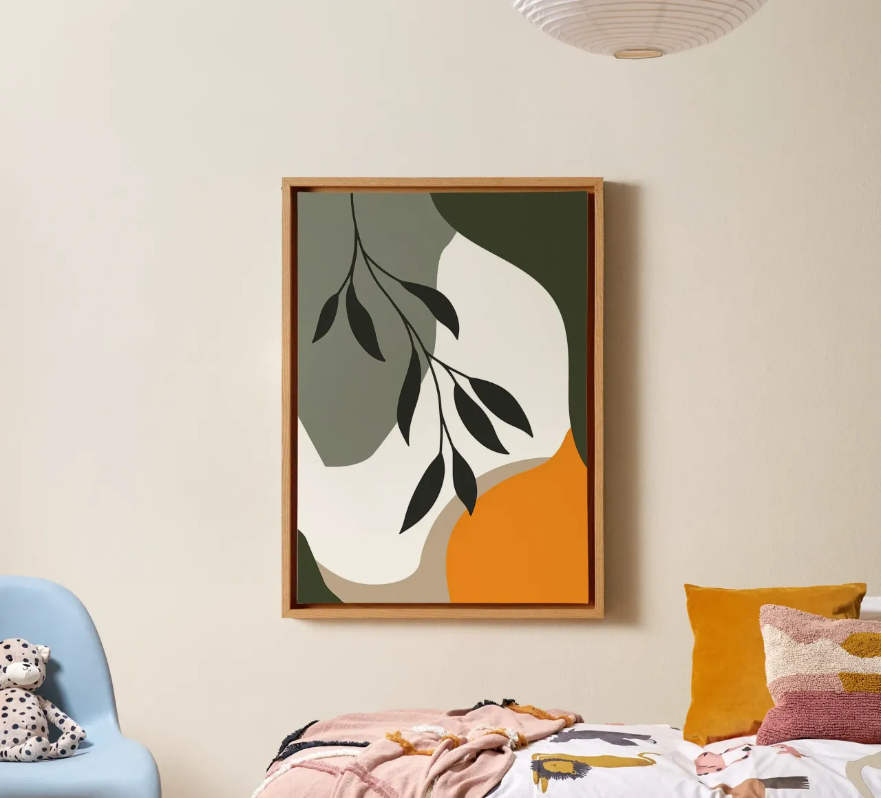 leaf branch silhouette organic canvas by Patrick L Lord