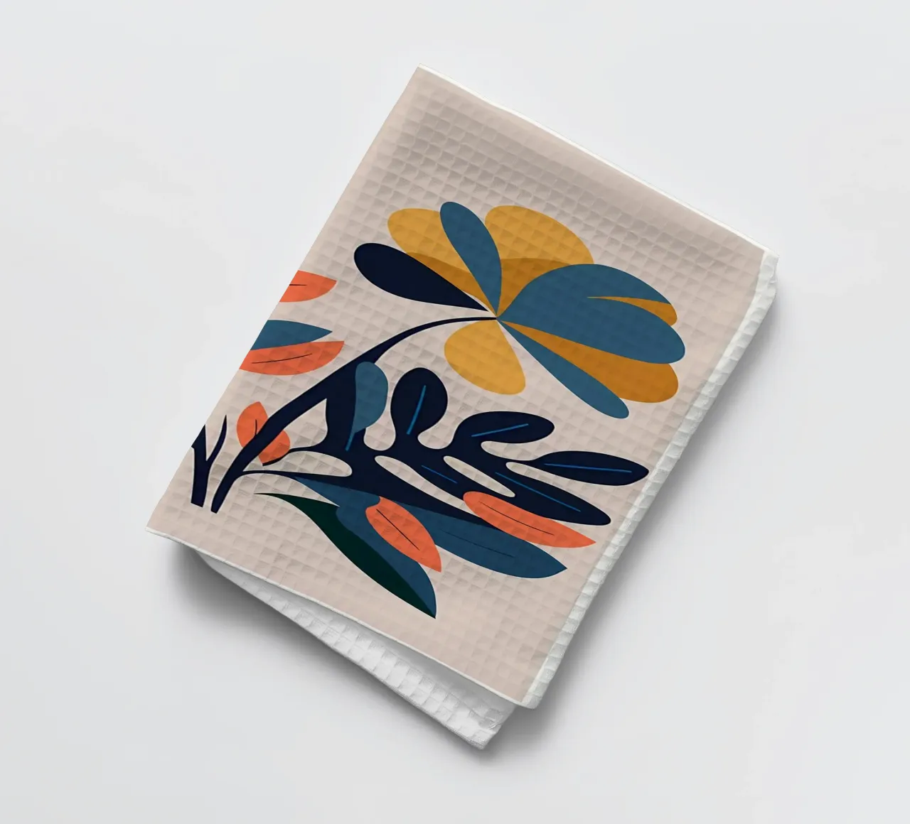 flowers leaves floral nature tea towel by Patrick L Lord