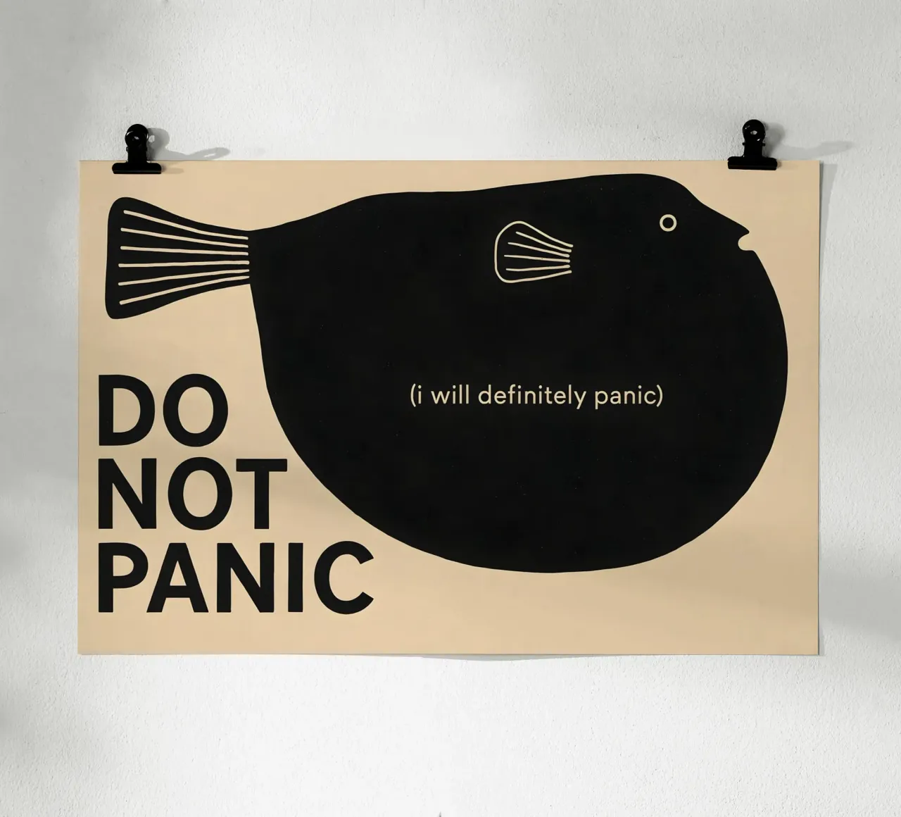Do Not Panic Puffer Fish | 3:2 poster da Art.Piece