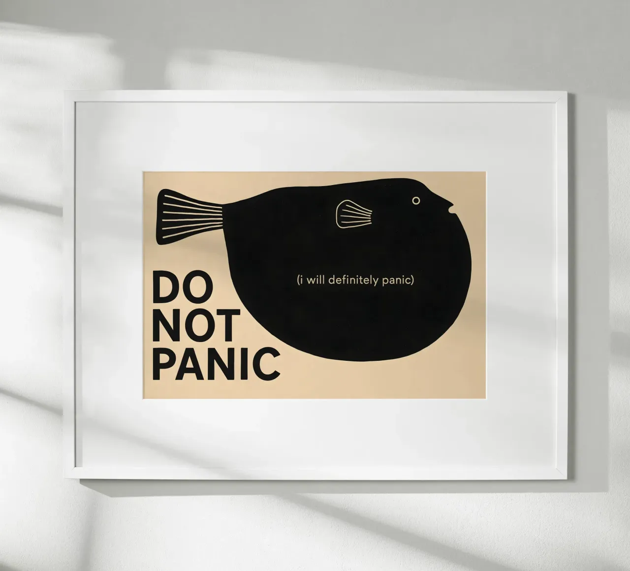 Do Not Panic Puffer Fish | 3:2 poster da Art.Piece