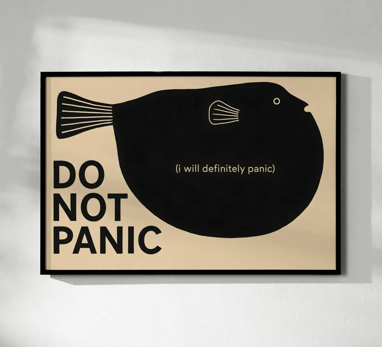 Do Not Panic Puffer Fish | 3:2 poster da Art.Piece