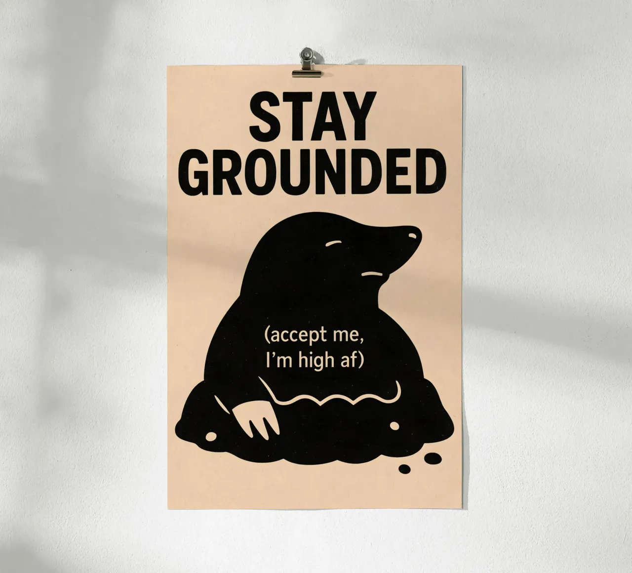tay Grounded Mole poster with aluminum frame by Art.Piece