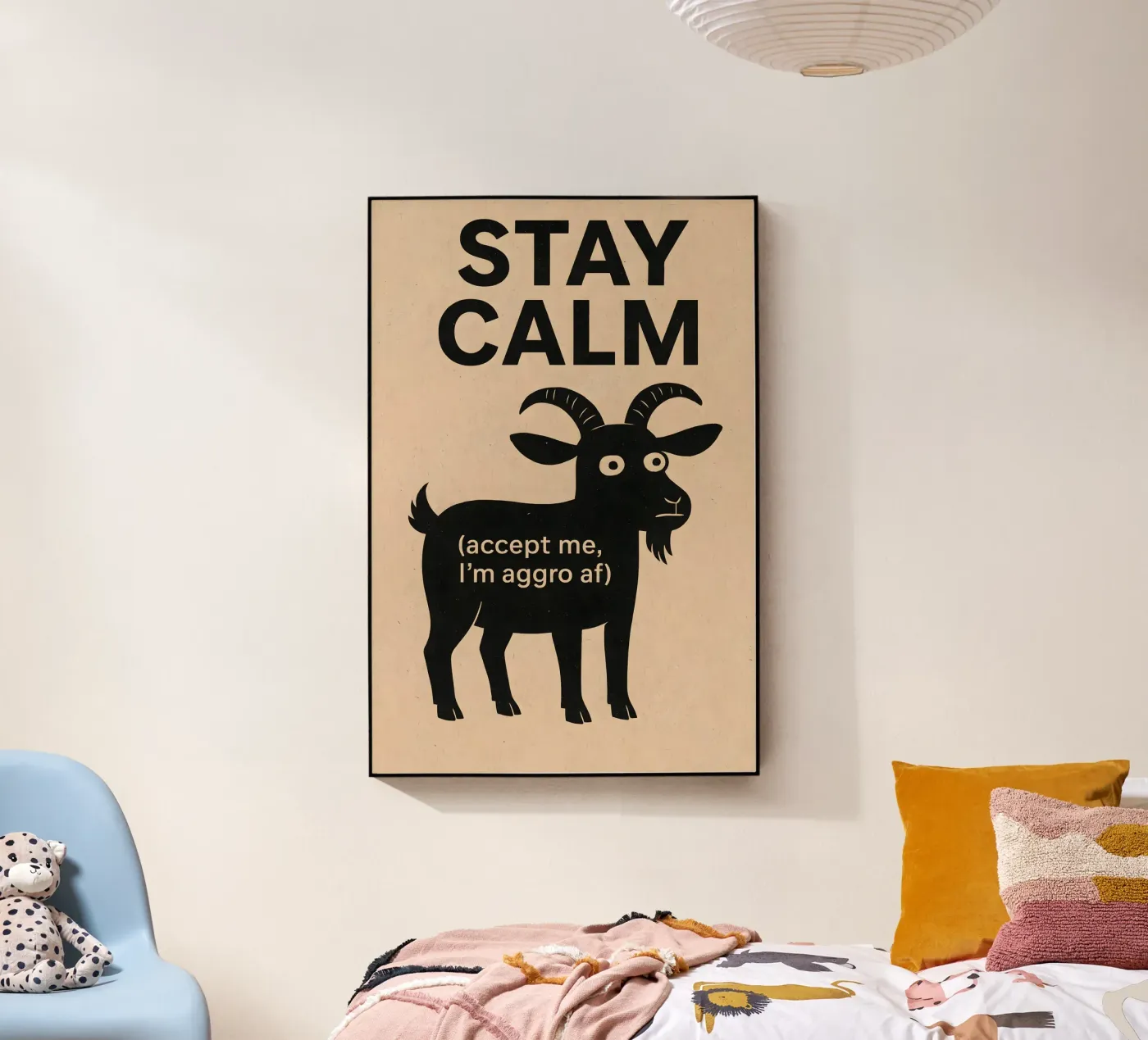 Goat With a Plan acryl van Art.Piece