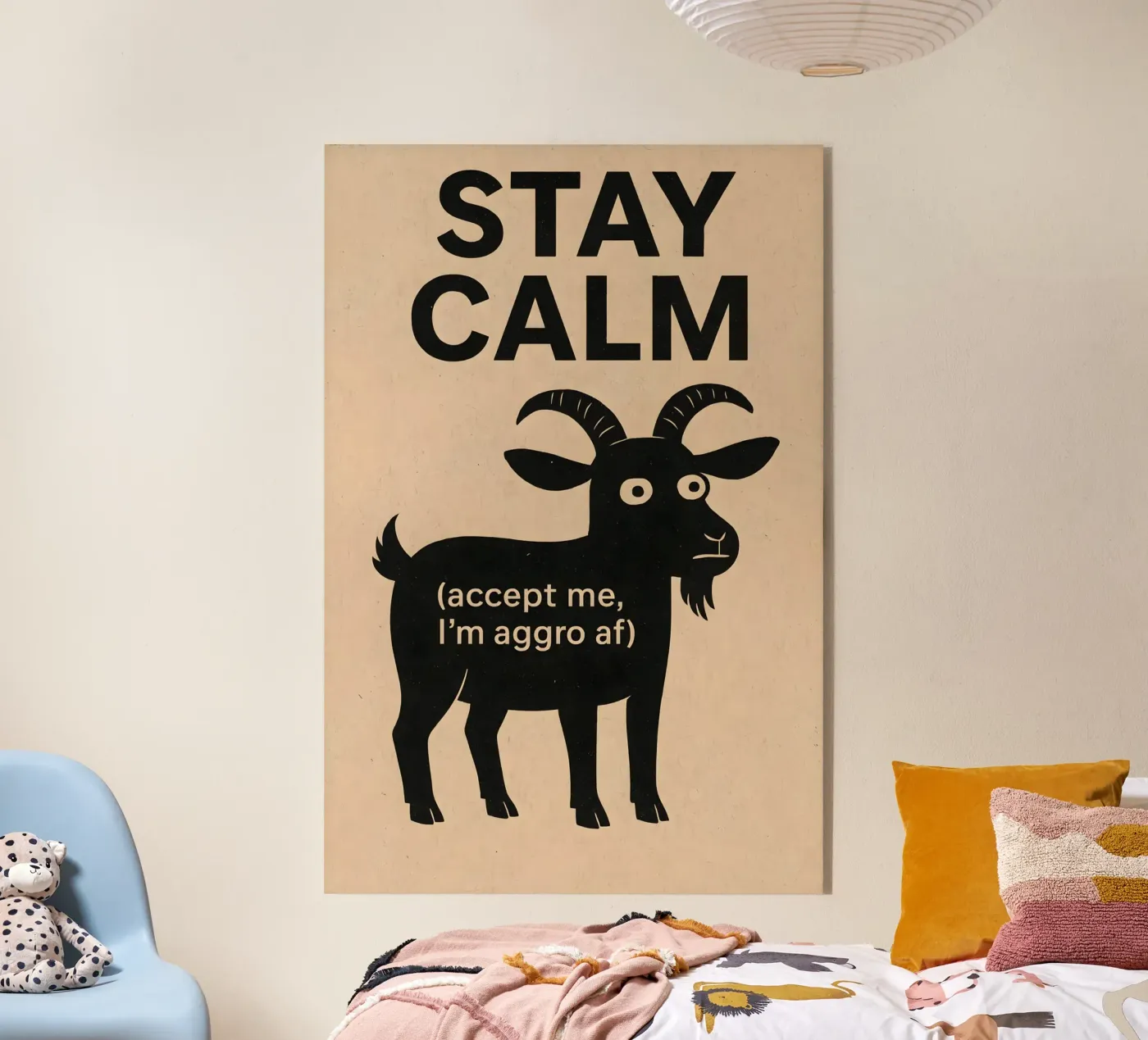 Goat With a Plan acryl van Art.Piece