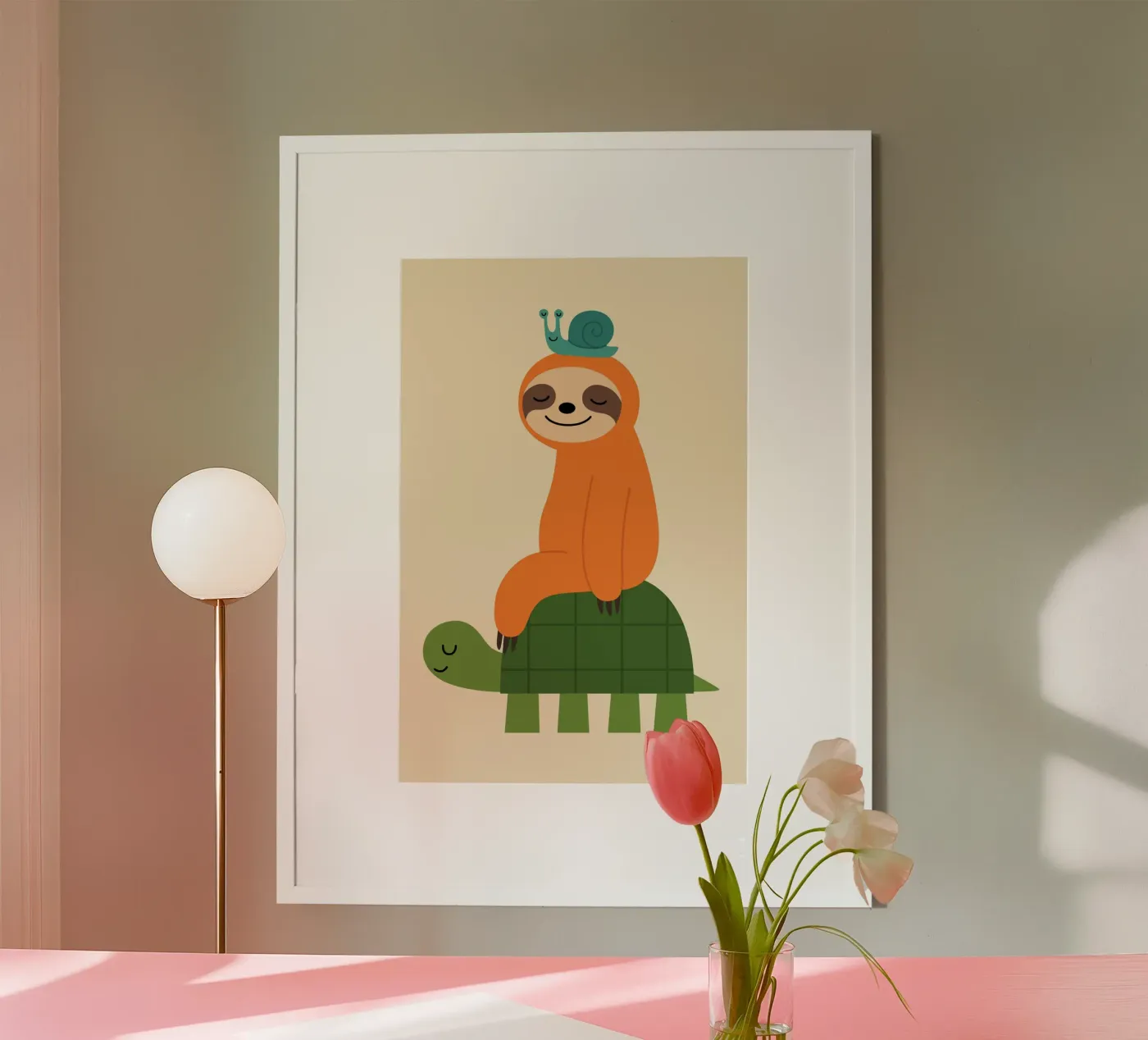 Club der langsamen Freunde Poster mit Kunststoffrahmen von Andy Westface