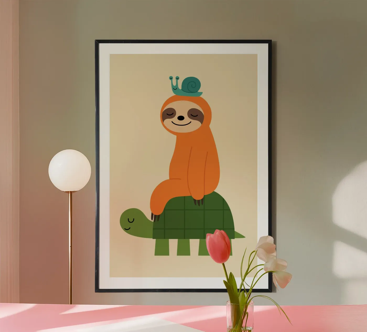 Club der langsamen Freunde Poster mit Kunststoffrahmen von Andy Westface