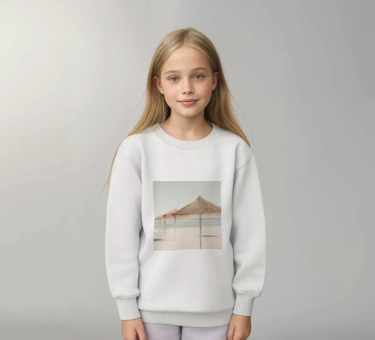 Coastal Calm – Minimalist Beach Photography felpa bambino da Vela Luna