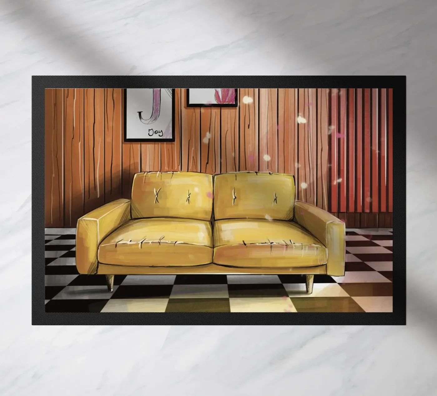 yellow couch zerbino da by elle arts