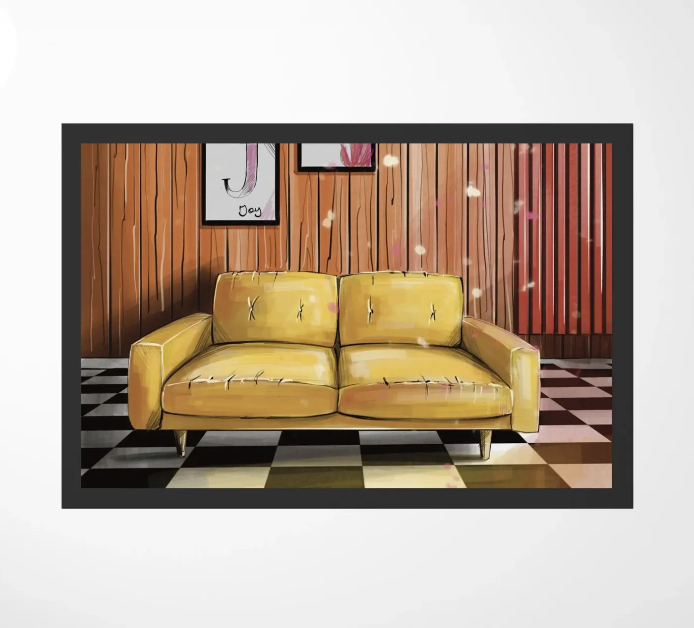yellow couch zerbino da by elle arts