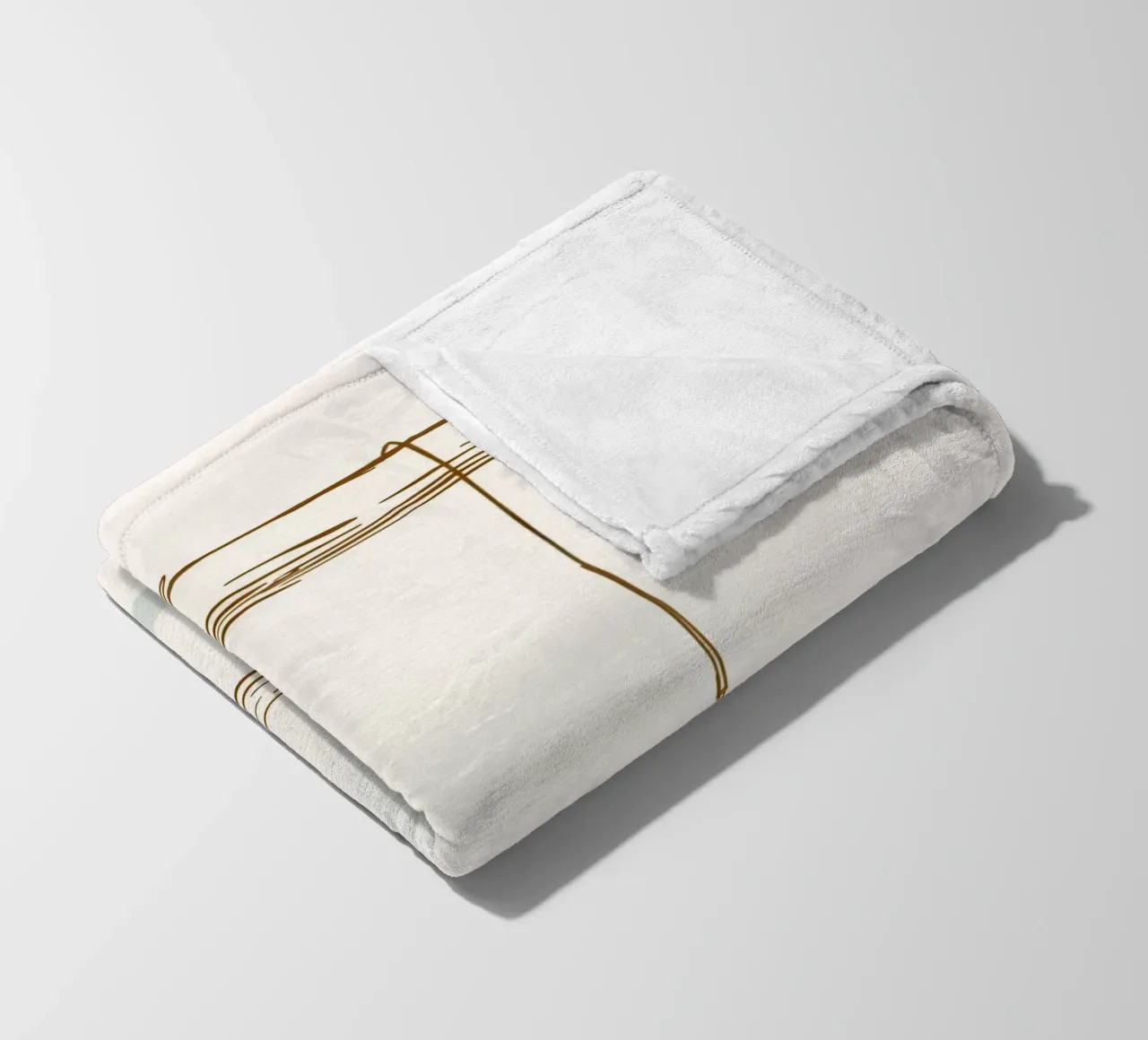 Line art di un'altalena appesa a un ramo d'albero con foglie coperta in pile da DesignDoodle